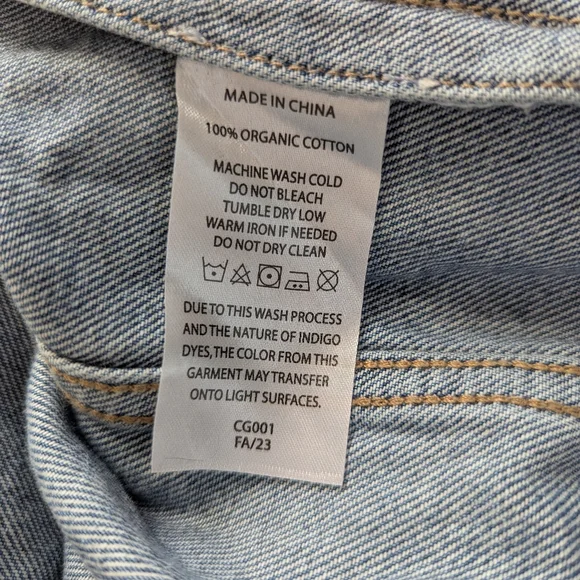 Quince Women's 100% Organic Cotton Jean Denim Jacket Indigo Blue Medium - Picture 15 of 15
